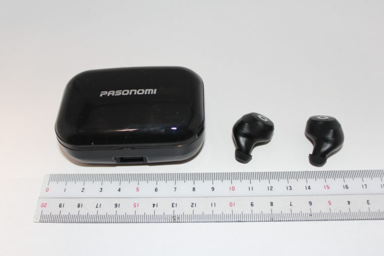 Pasonomi TWS-X9のサイズ